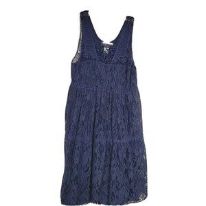Pinky Dress L Crocheted‎ Lace Dark blue